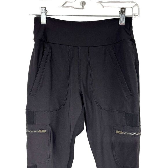 Athleta Highline Hybrid Cargo Tight Womens Size 2 Black - Picture 3 of 11